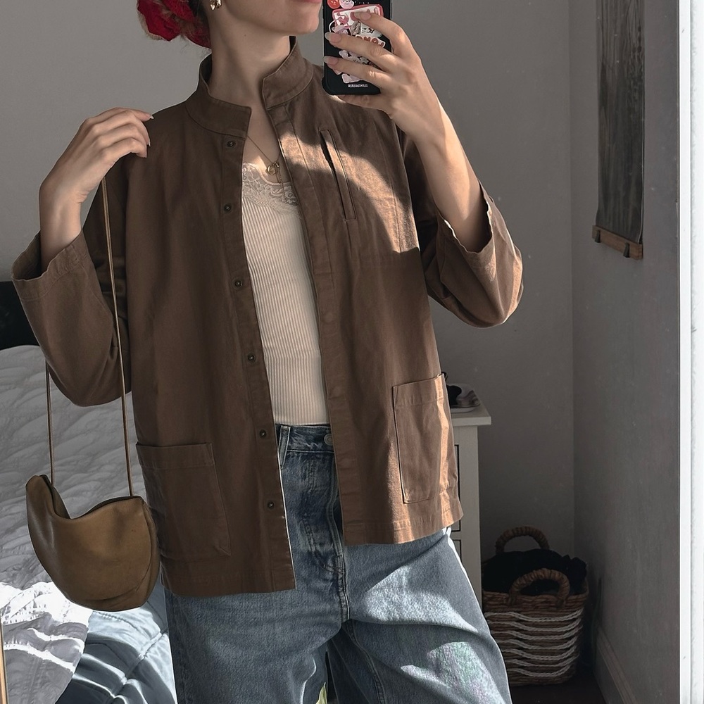 Eileen Fisher Barn Coat Snap Button Jacket